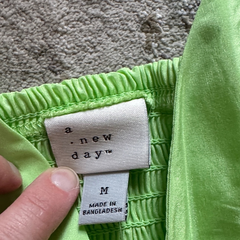 Target Women’s Neon Lime Tiered Sundress Dress with Open Back Detail - Picture 3 of 5
